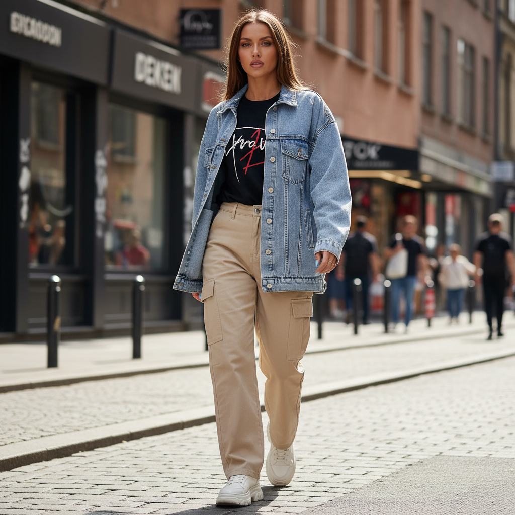 Quel pantalon avec une veste en jean femme ? Image