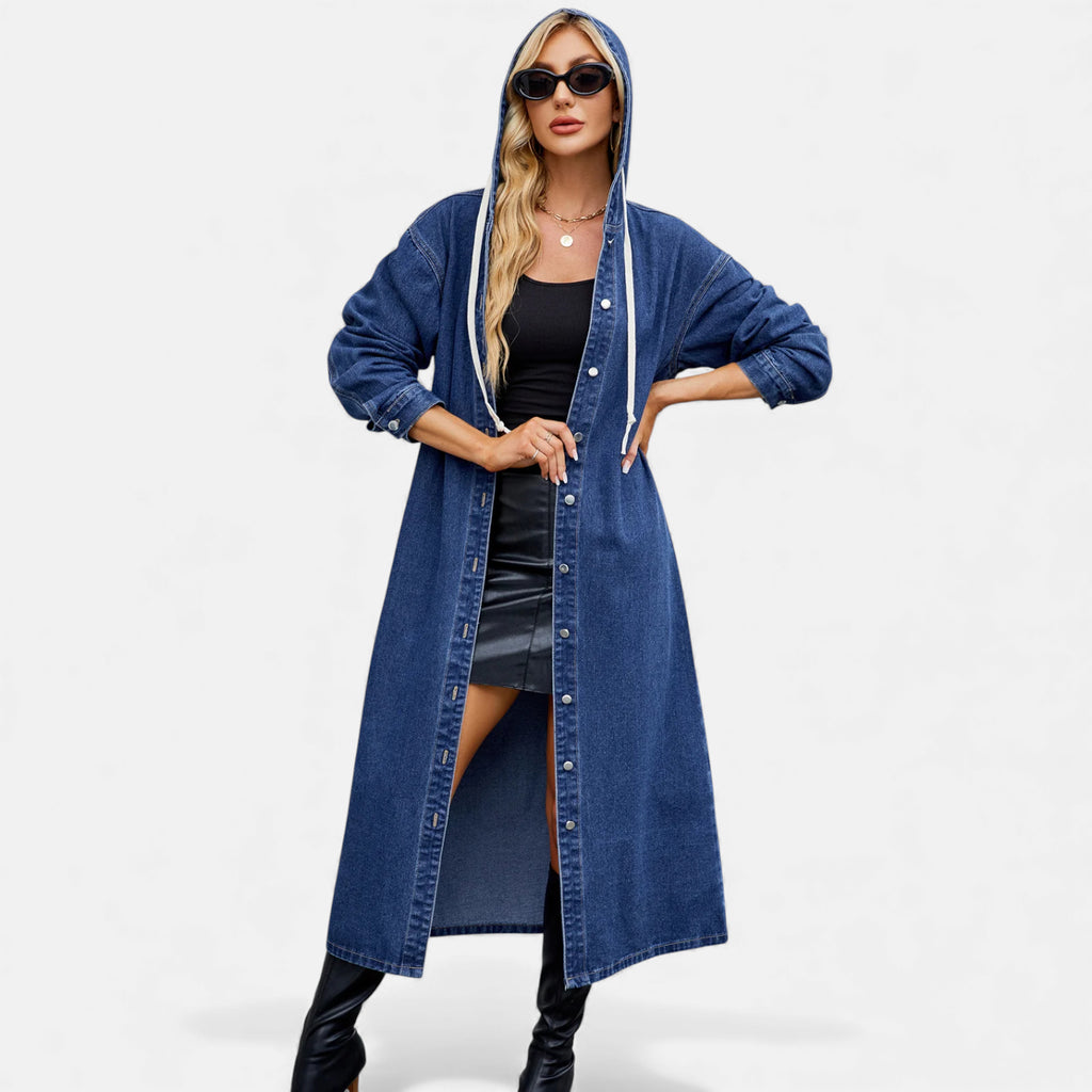 Trench coat en jean femme
