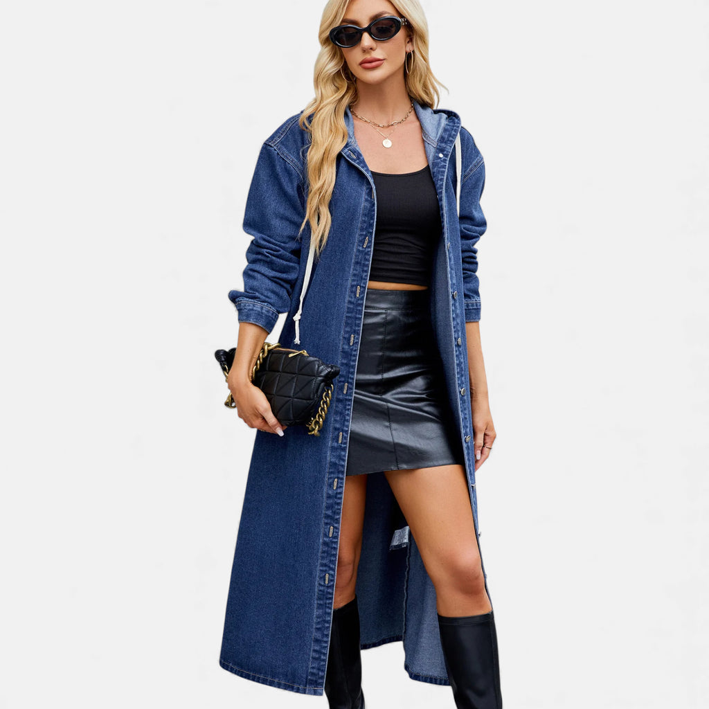 Trench coat en jean femme