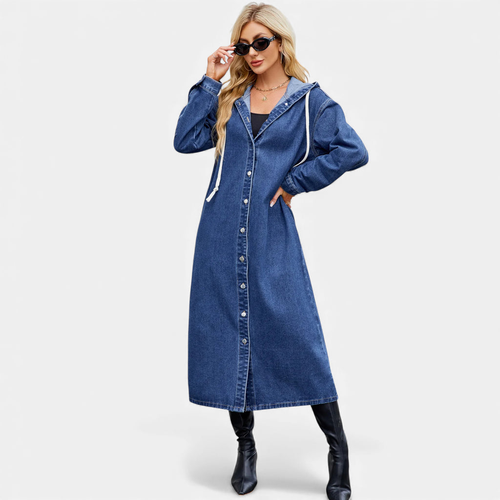 Trench coat en jean femme