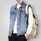 Veste sans manche en jean bleu clair homme