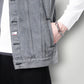 Veste grise sans manche en jean homme