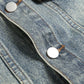 Veste sans manche en jean délavé homme