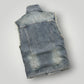 Veste sans manche en jean délavé homme