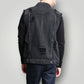 Veste en jean destroy sans manche homme