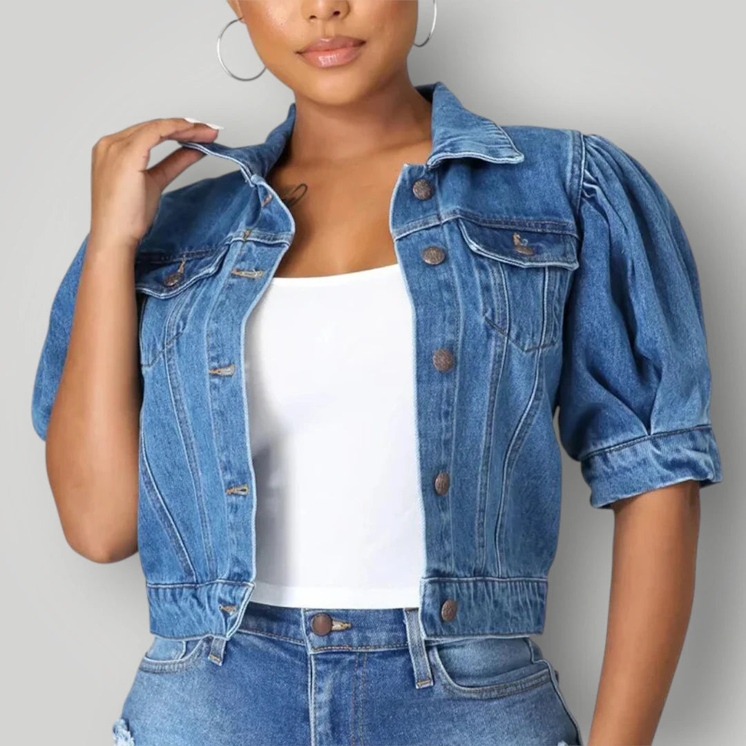 Veste en jean femme manche 3/4