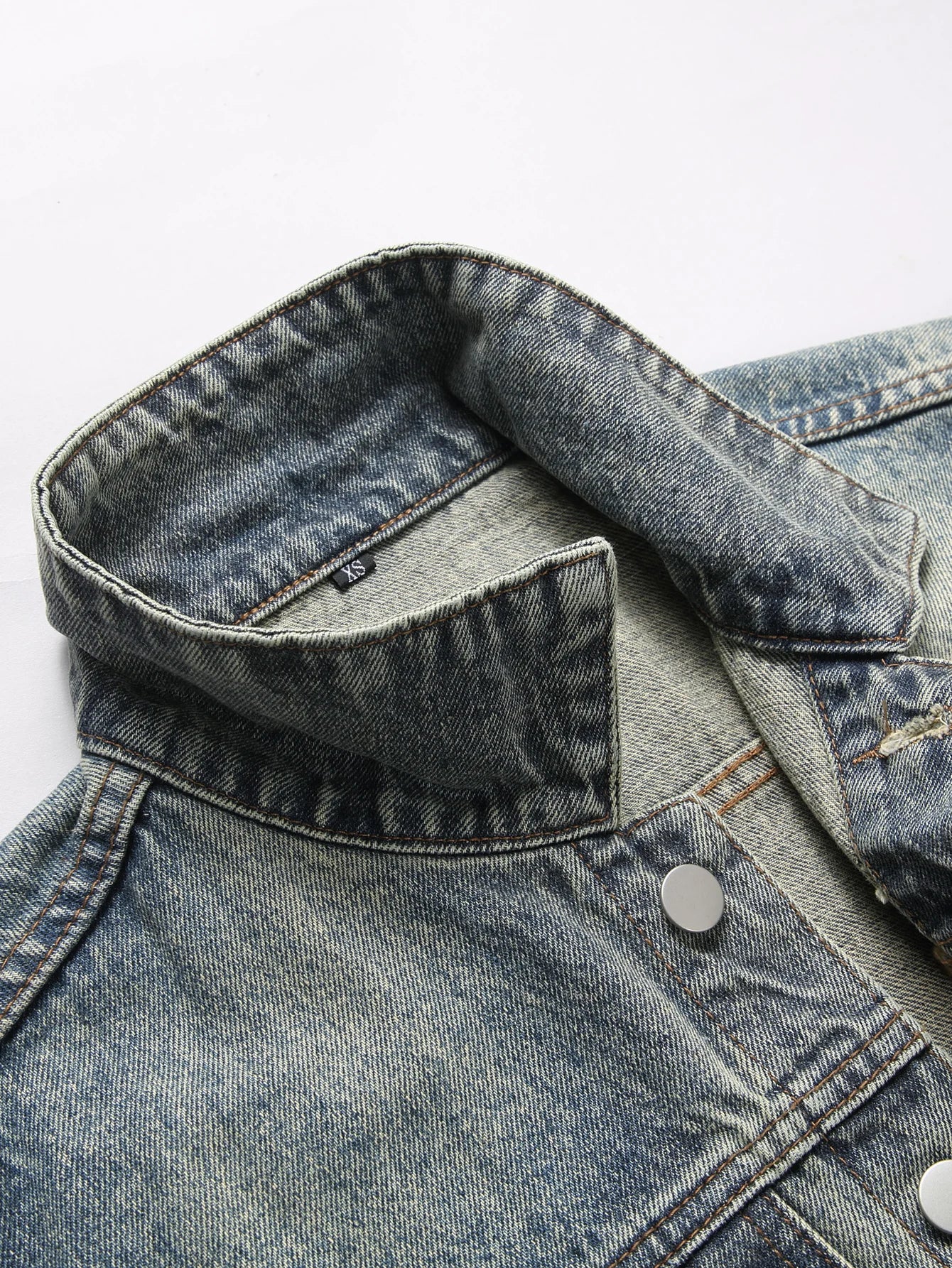 Veste sans manche en jean délavé homme
