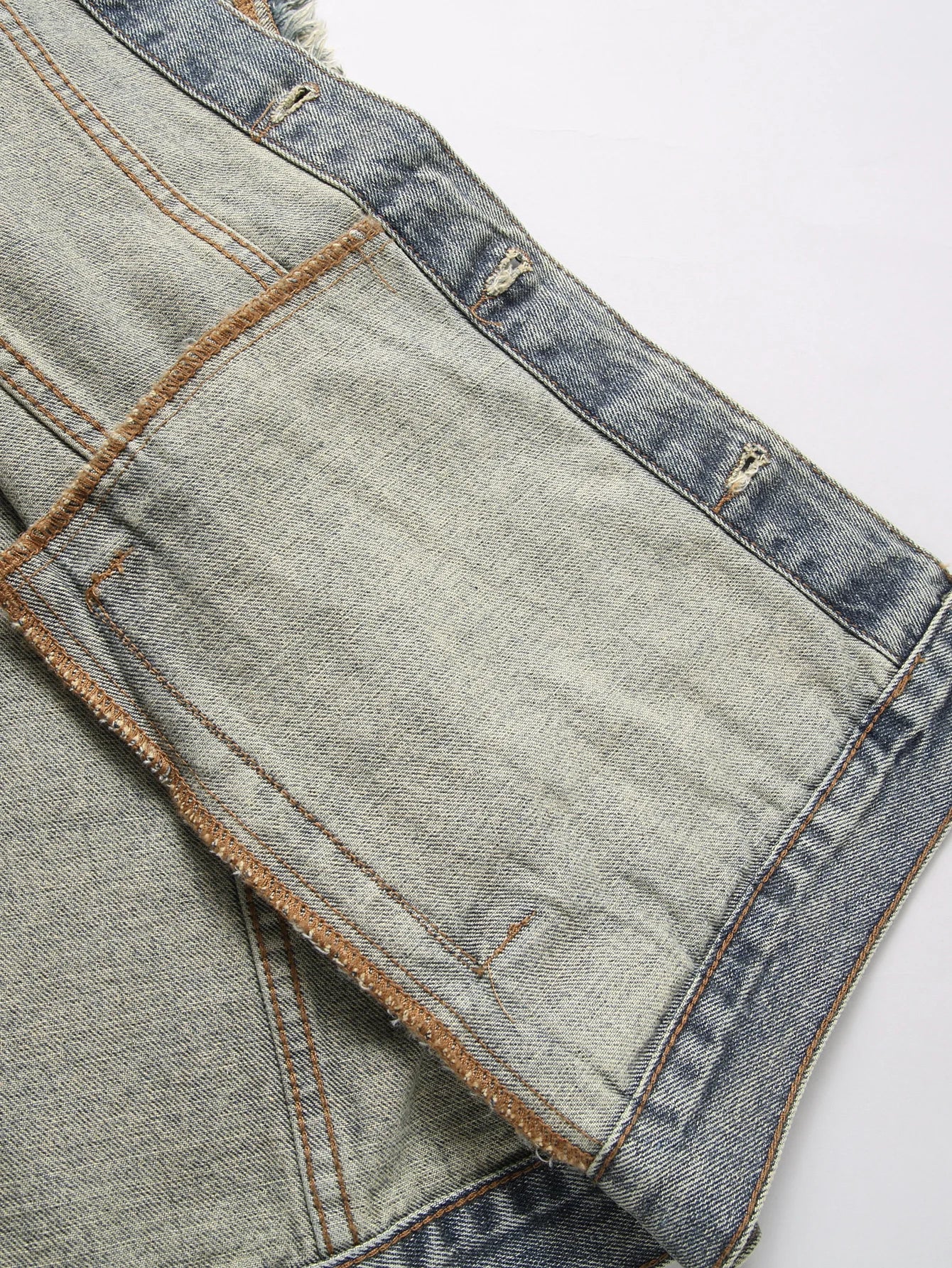 Veste sans manche en jean délavé homme
