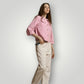 Veste denim rose