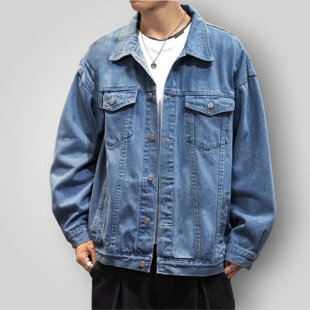 Veste en jean large homme