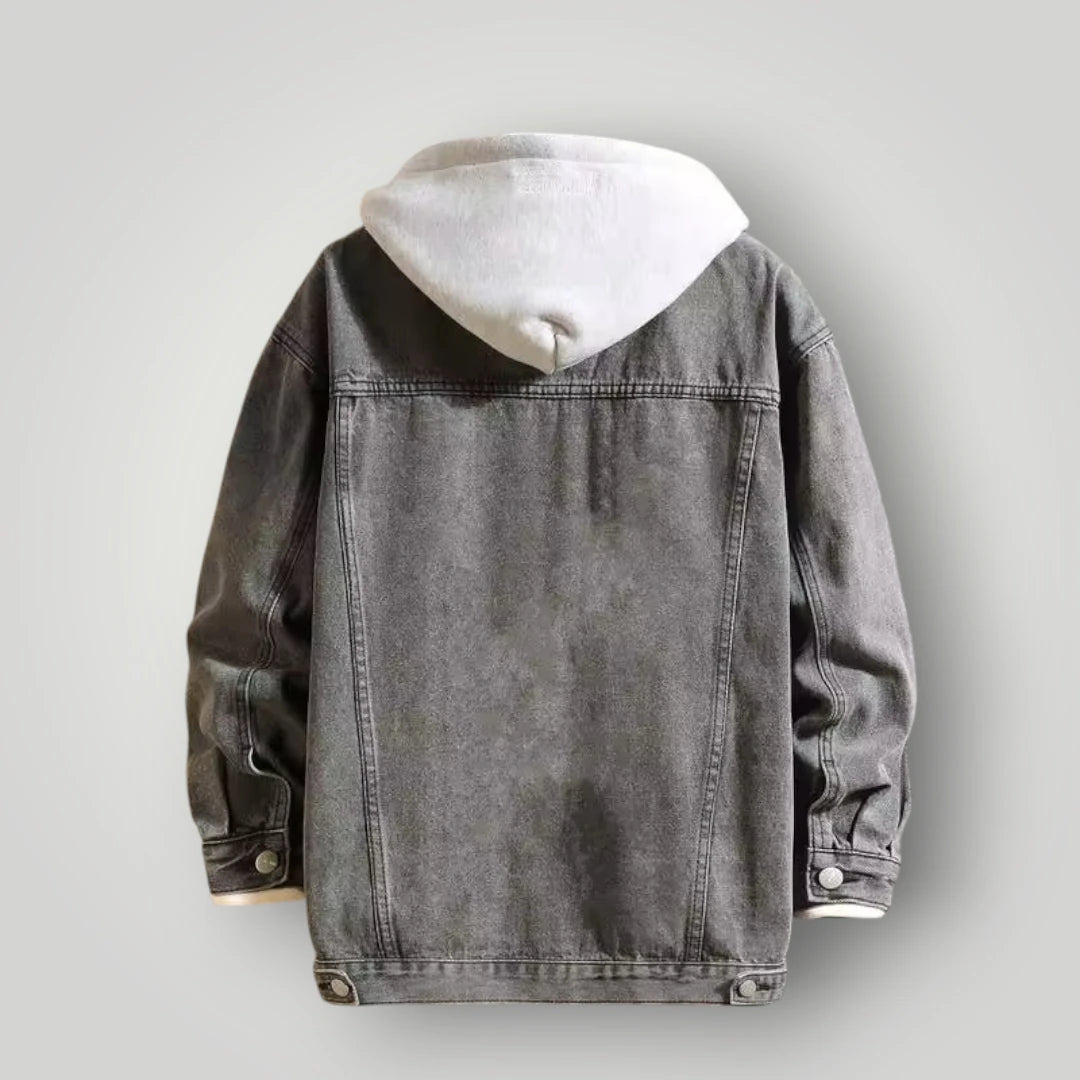 Blouson jean capuche homme