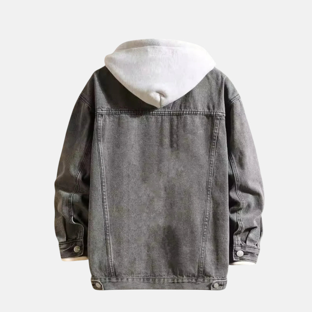 Blouson jean capuche homme