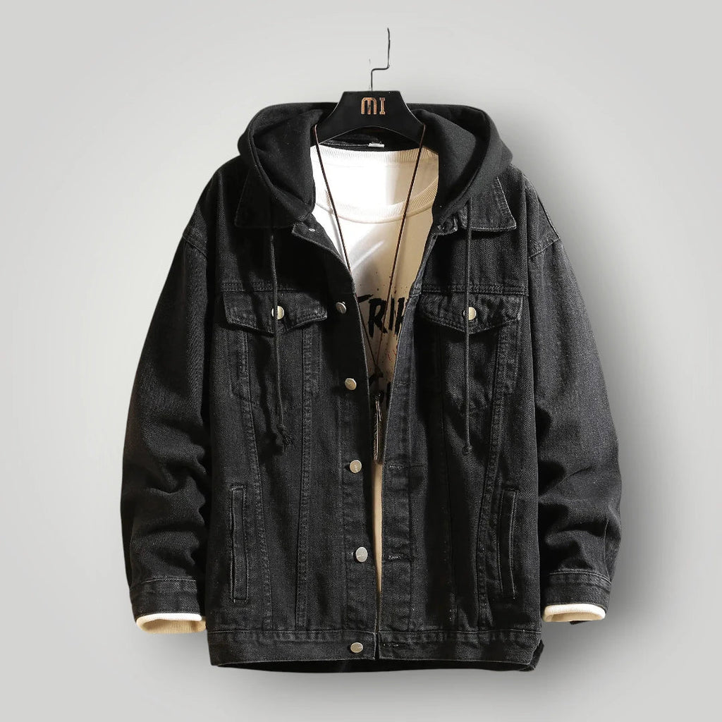 Blouson jean noir homme