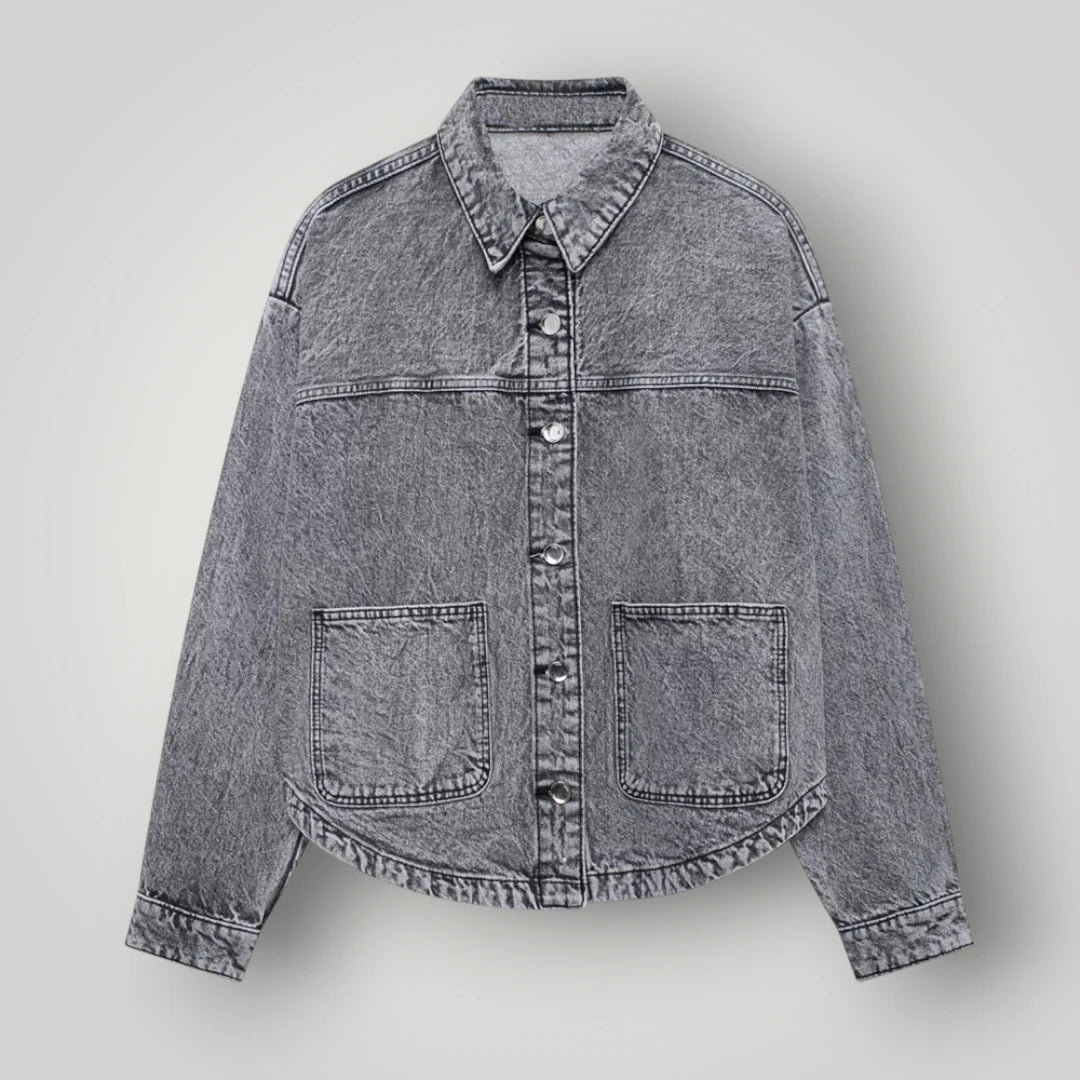 Chemise en jean grise femme