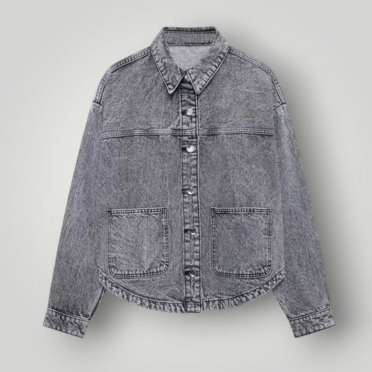 Chemise en jean grise femme