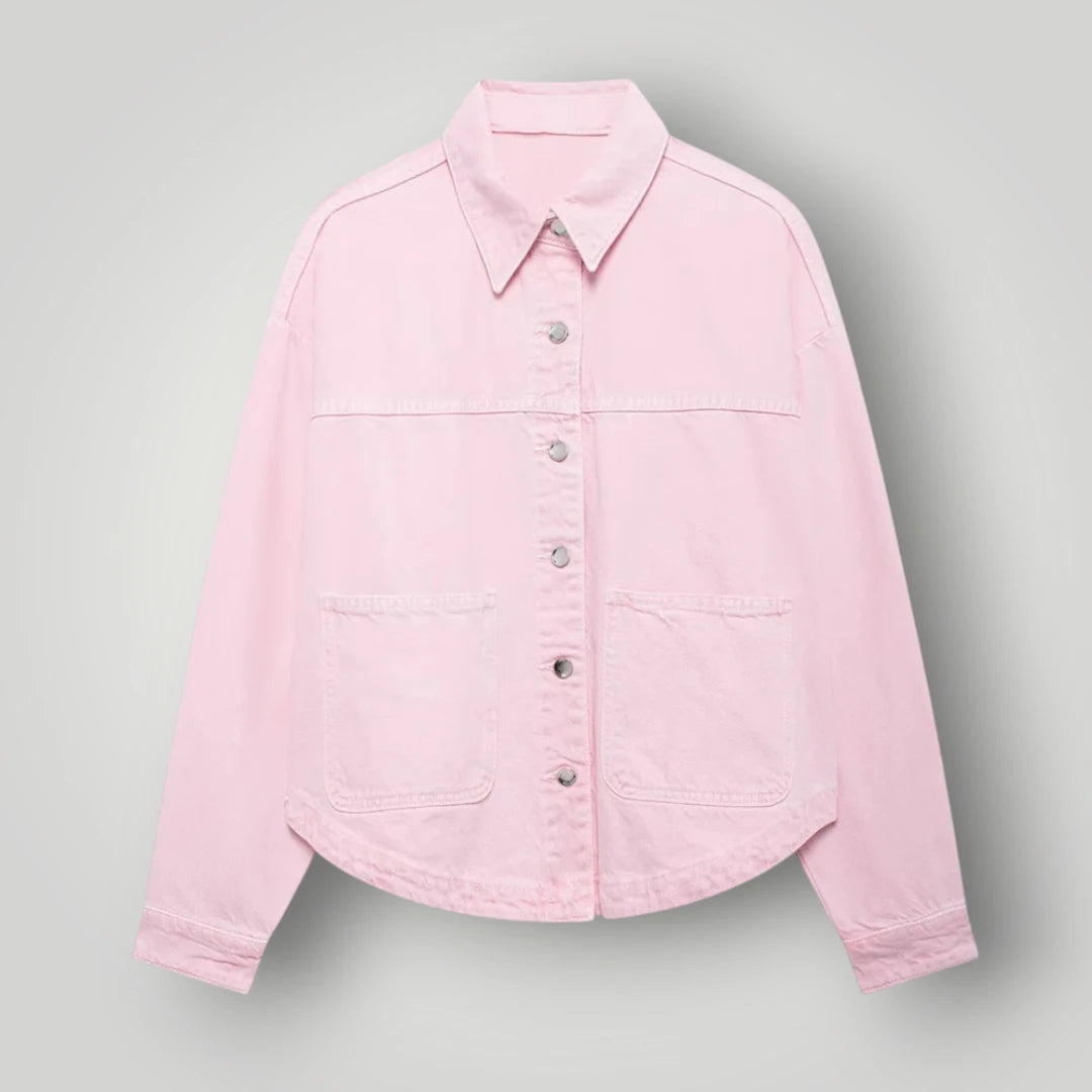 Chemise en jean rose femme