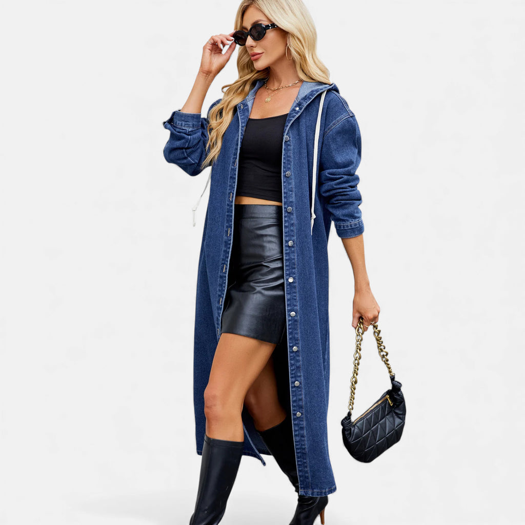 Trench coat en jean femme