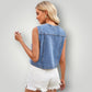 Gilet sans manche en jean femme