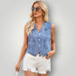 Gilet sans manche en jean femme