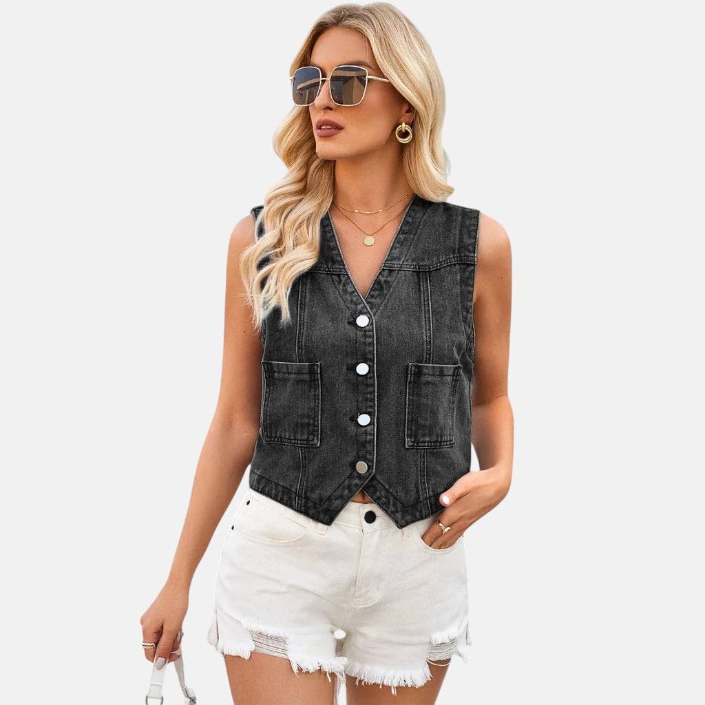 Haut en jean sans manche