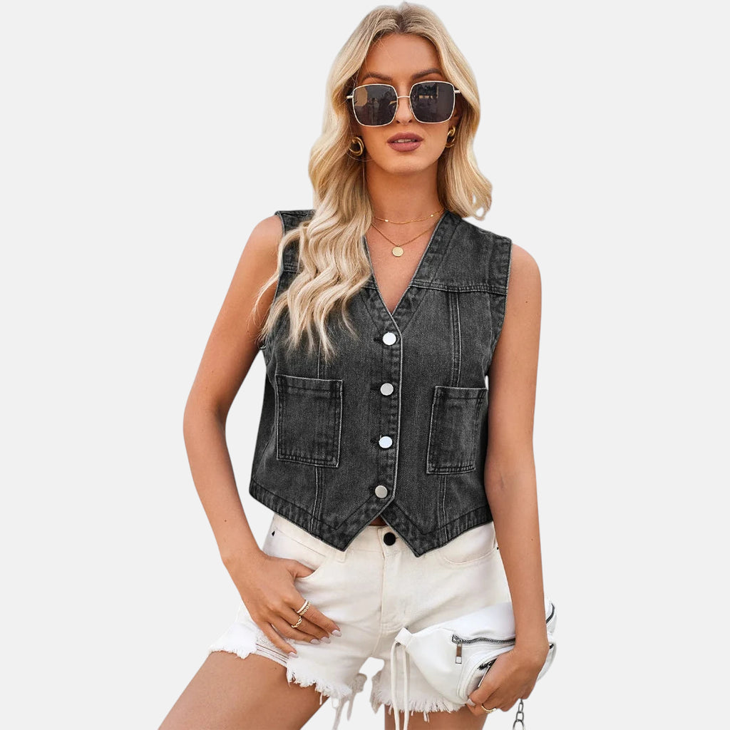 Haut en jean sans manche