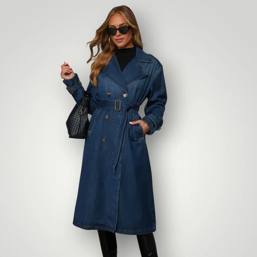 Manteau en jean femme