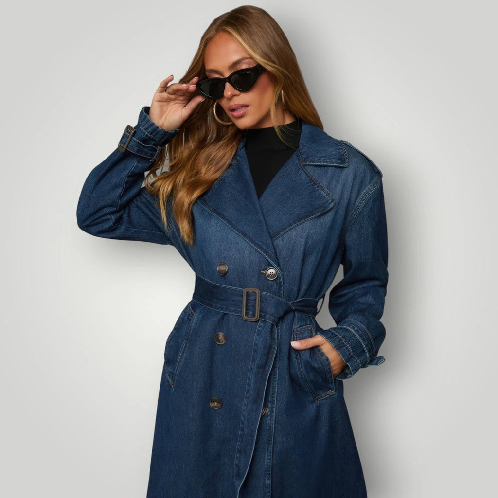Manteau en jean femme