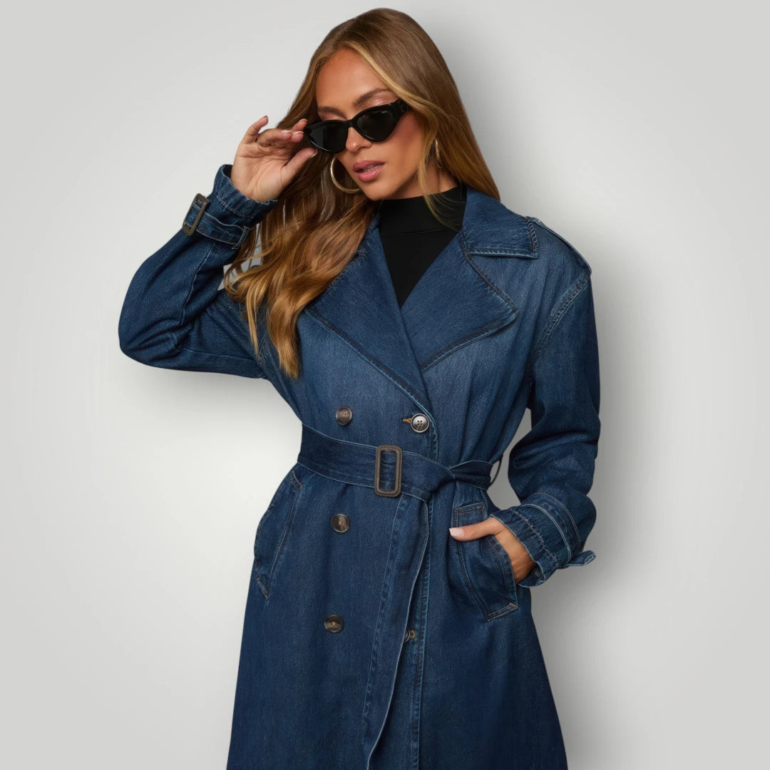 Manteau en jean femme