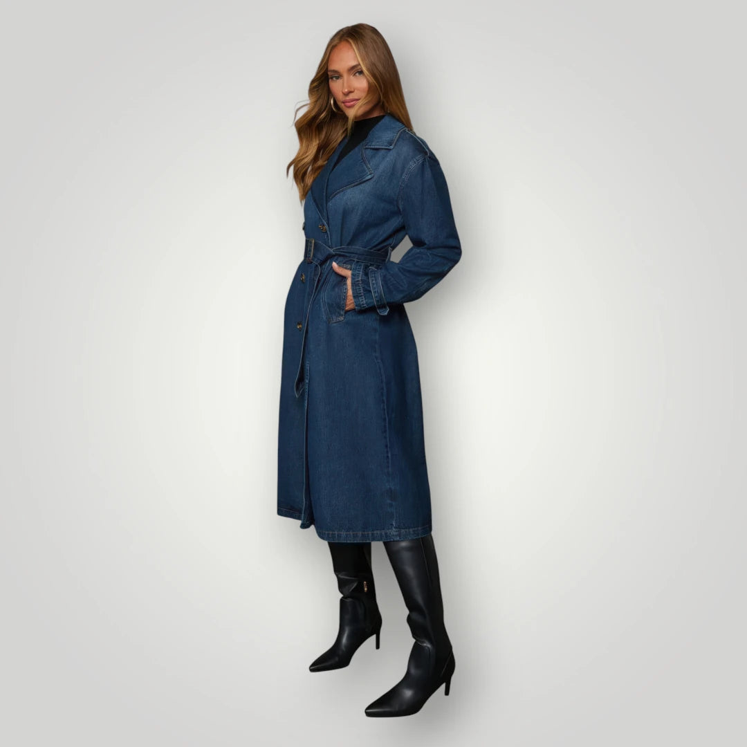 Manteau en jean femme