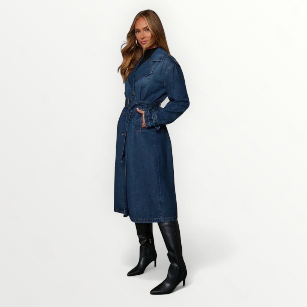 Manteau en jean femme