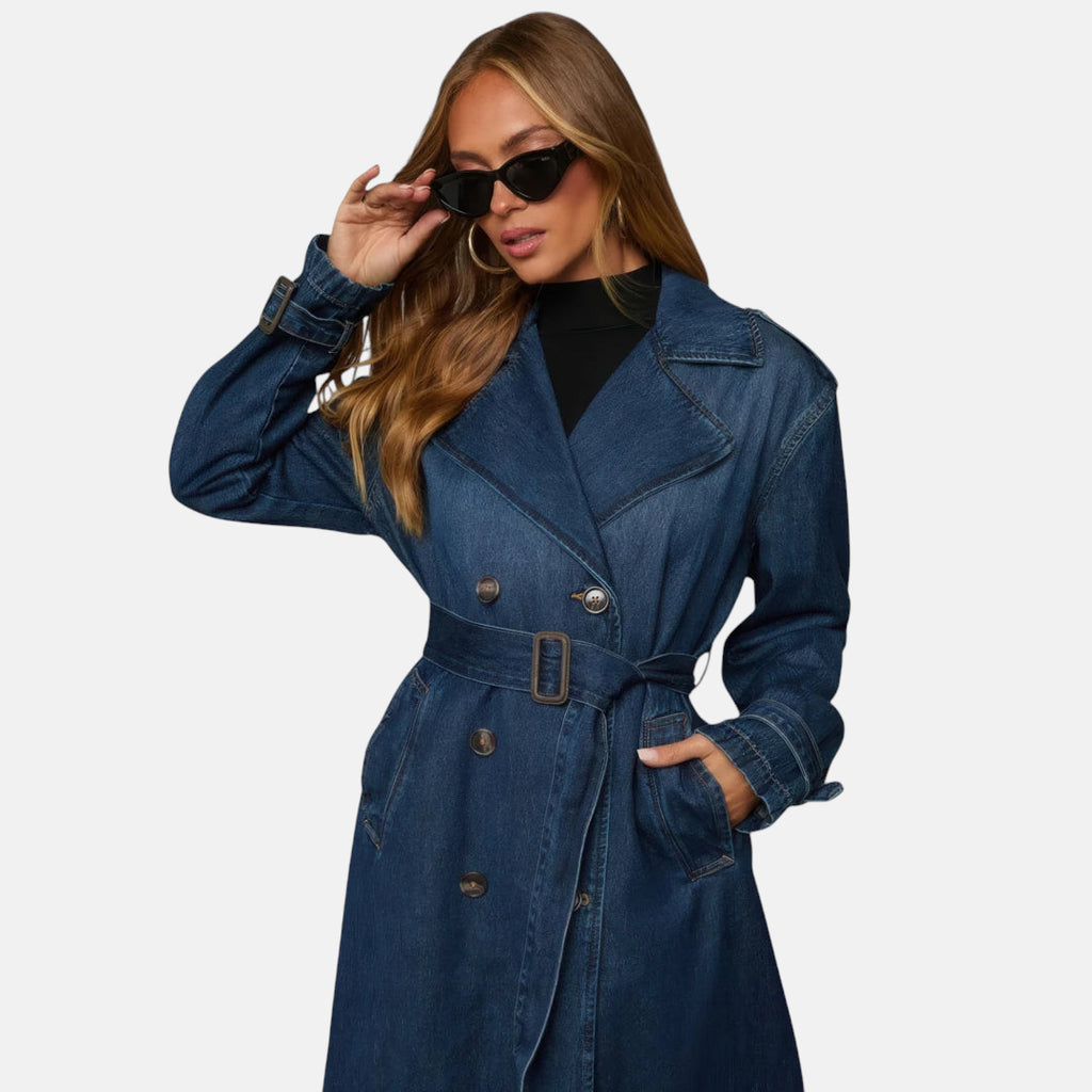 Manteau en jean femme