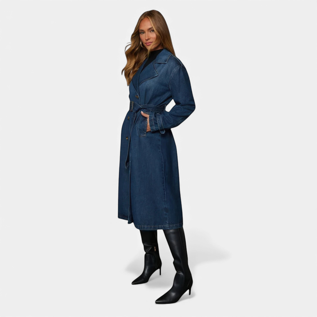 Manteau en jean femme