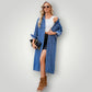 Manteau long en jean femme