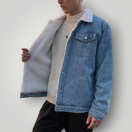 Veste en jean chaude homme
