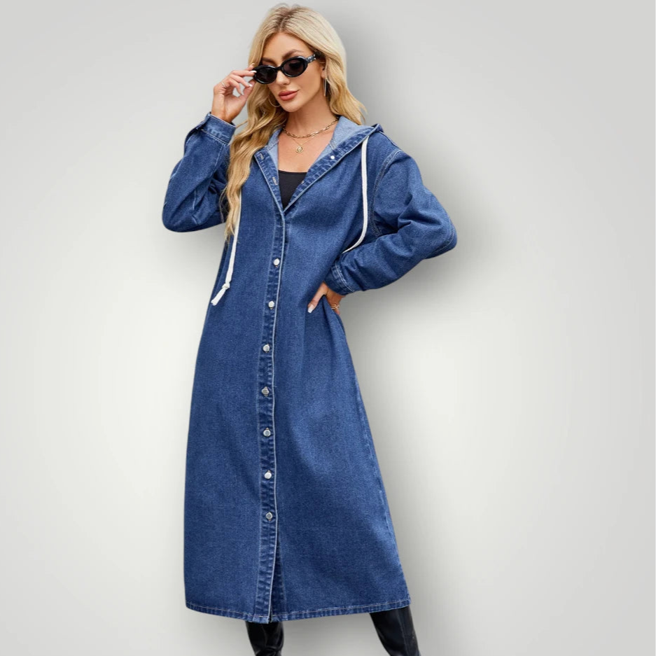 Trench coat en jean femme