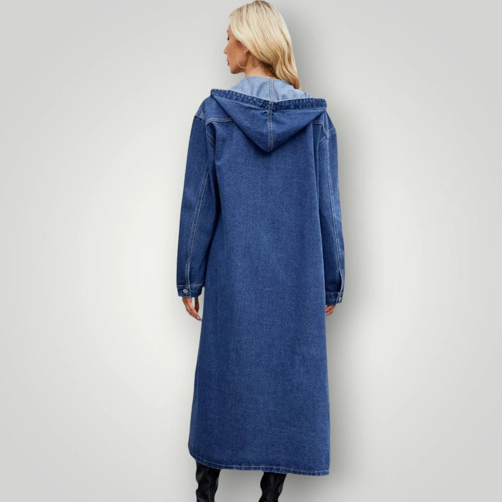 Trench coat en jean femme