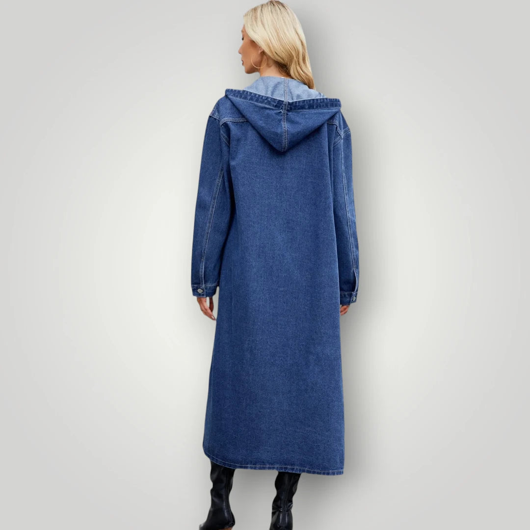 Trench coat en jean femme