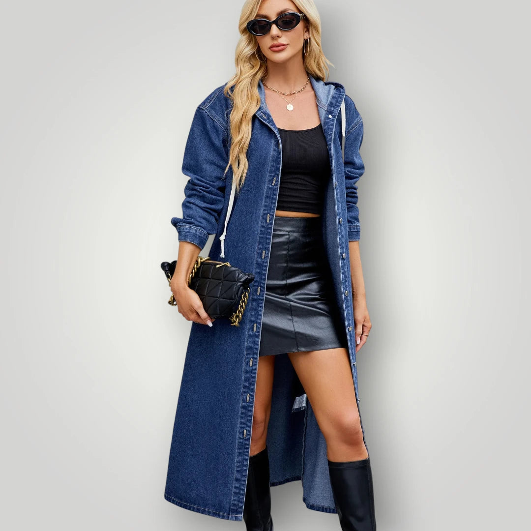 Trench coat en jean femme