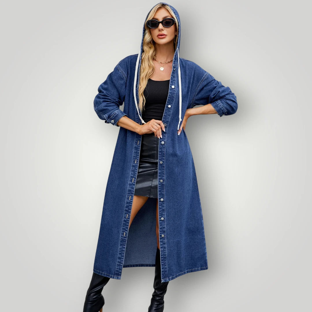 Trench coat en jean femme