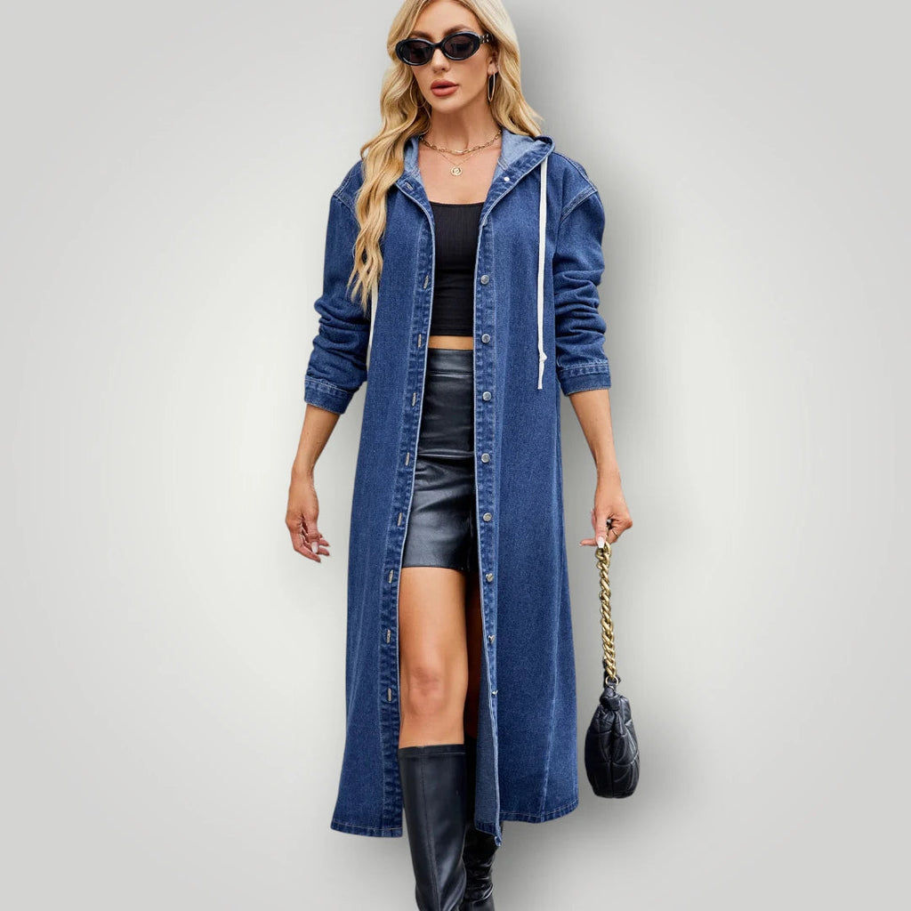 Trench coat en jean femme