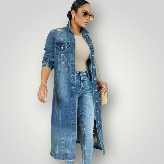 Trench en jean femme