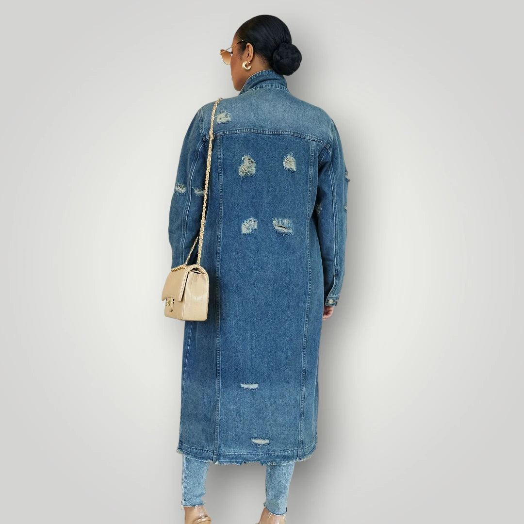 Trench en jean femme