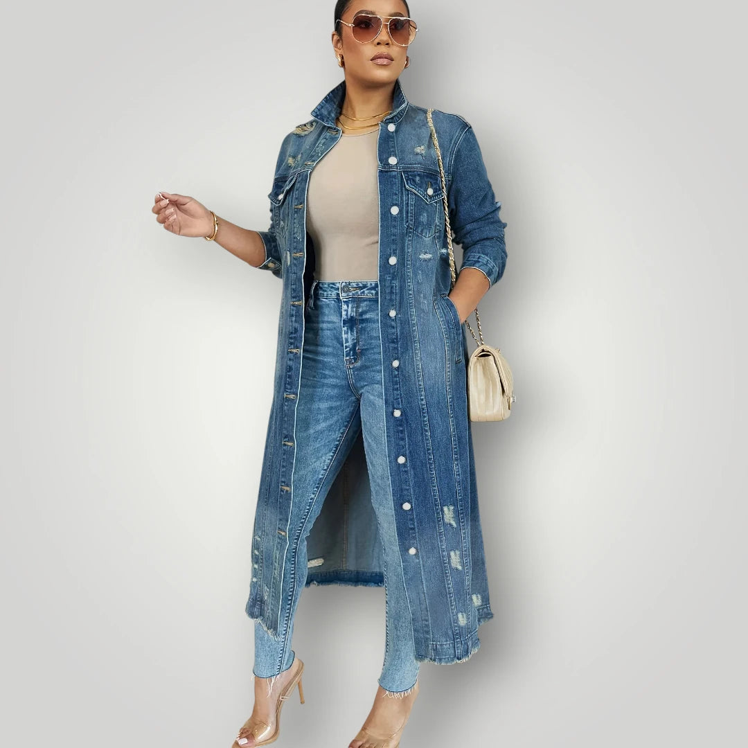 Trench en jean femme