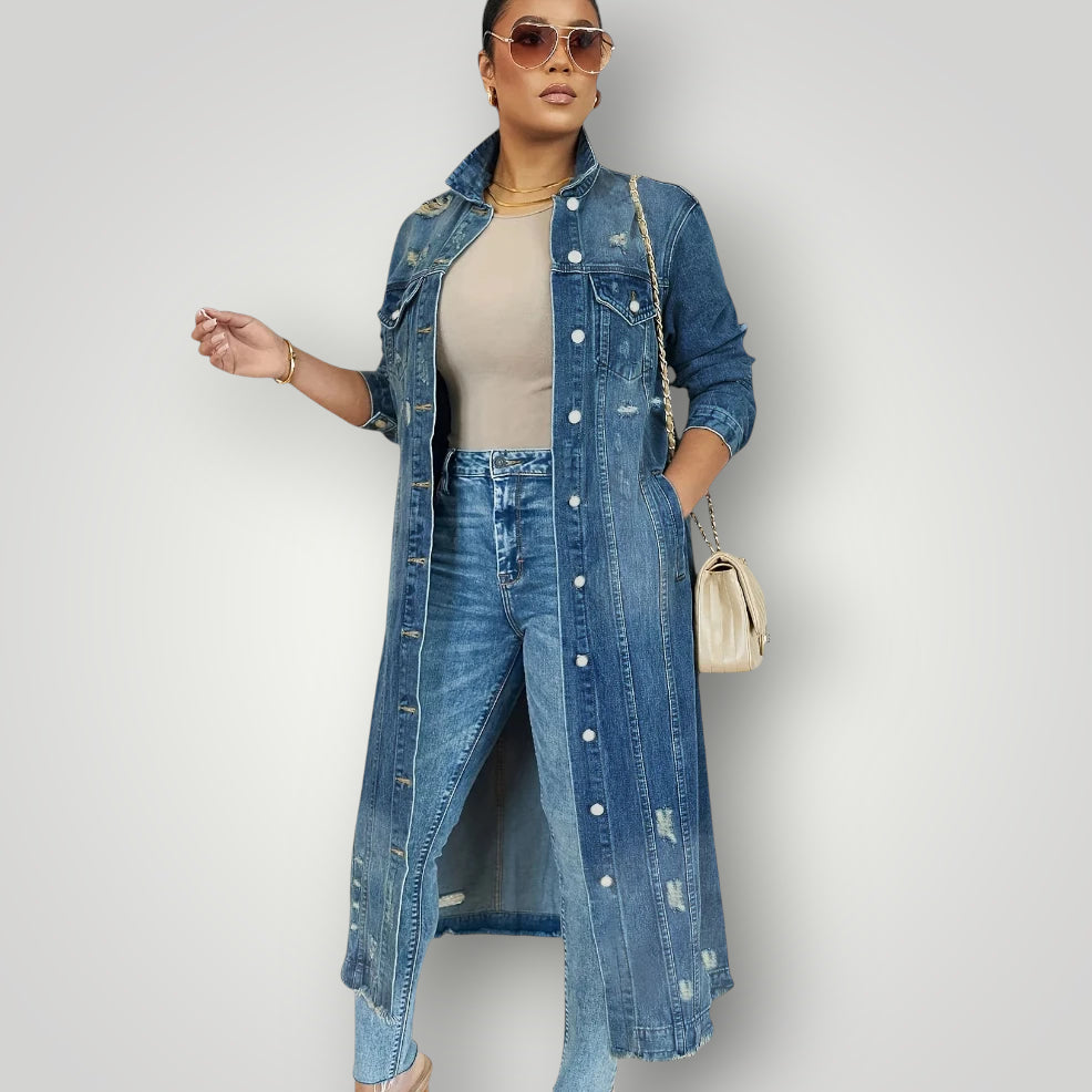 Trench en jean femme