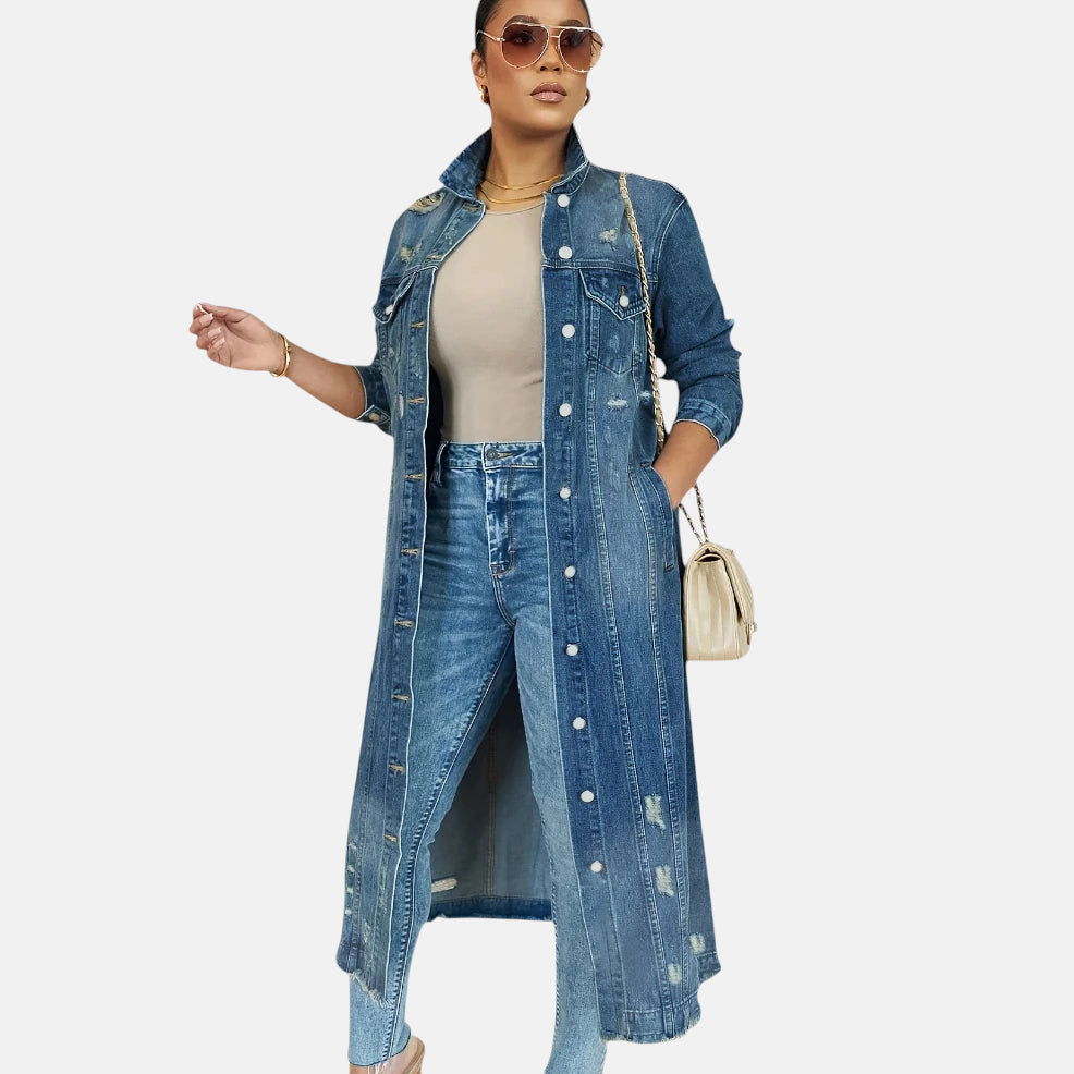 Trench en jean femme