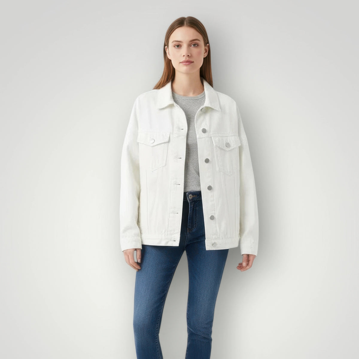 Veste denim blanche