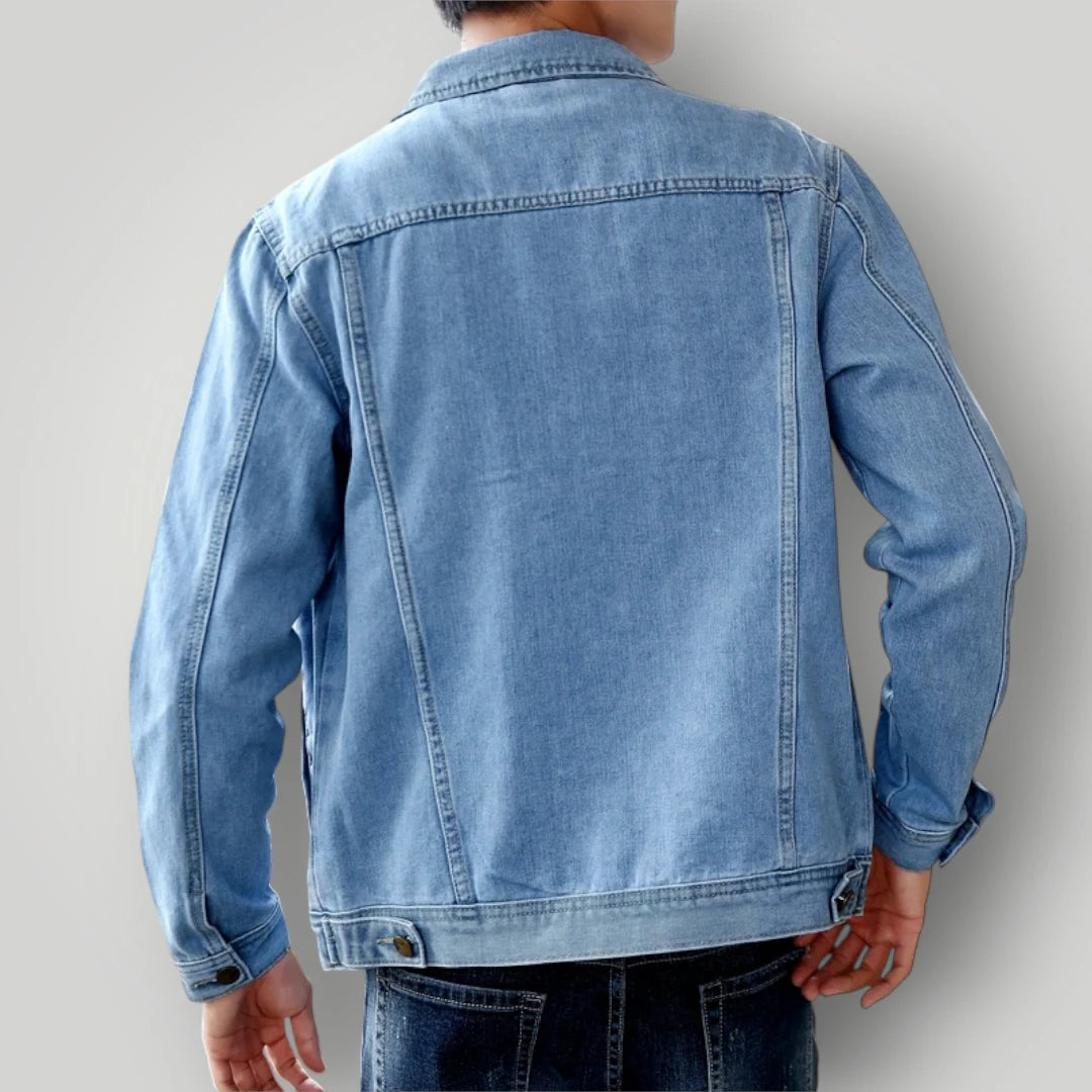 Veste denim bleu clair homme