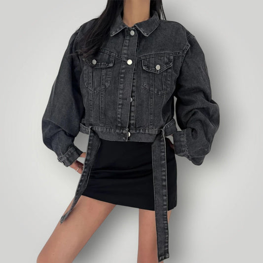 Veste denim noire