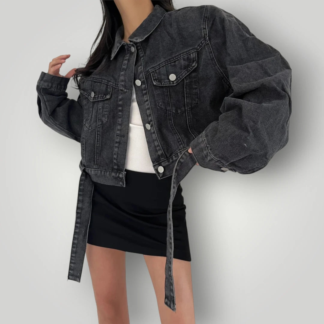 Veste denim noire