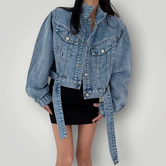 Veste denim oversize femme